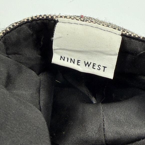 Vtg Y2K Nine West Newsboy Hat Tweed Cap Retro Wool Blend Buckle Detail Preppy - Picture 6 of 10